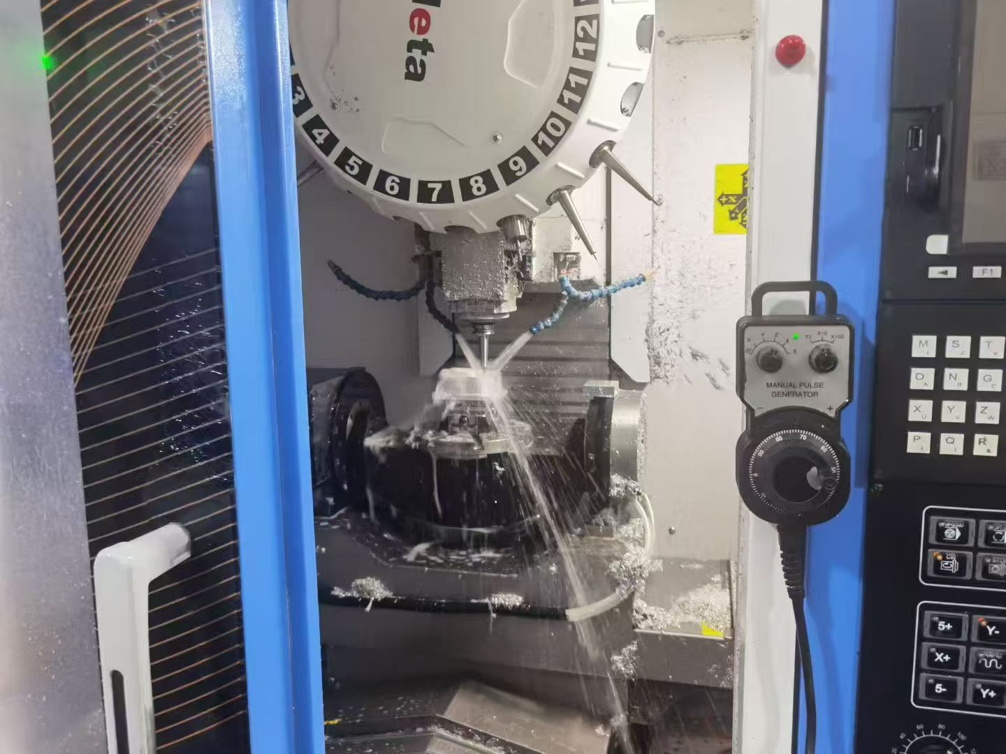 CNC machining in progress at Huazhou